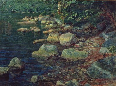 River Scene in Palazzuolo by Aleksandr Andreevich Ivanov